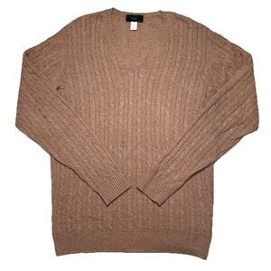 Zanone Luxury Camel Hair Sweater Mens Medium /Large Cable Knit Beige Italy Prep